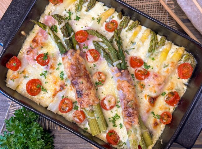 Spargel überbacken