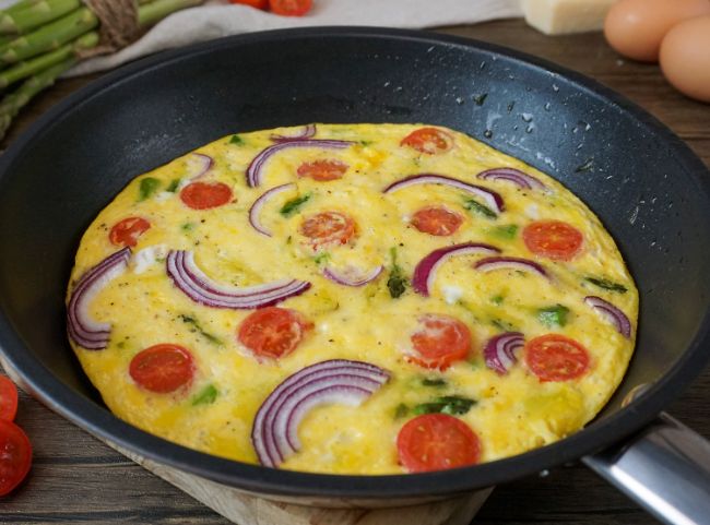 Spargelomelette vegetarisch