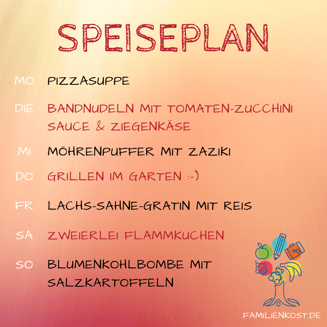 Wochenplan für die Familie mit Kind Wochenplan für die Familie mit Kind