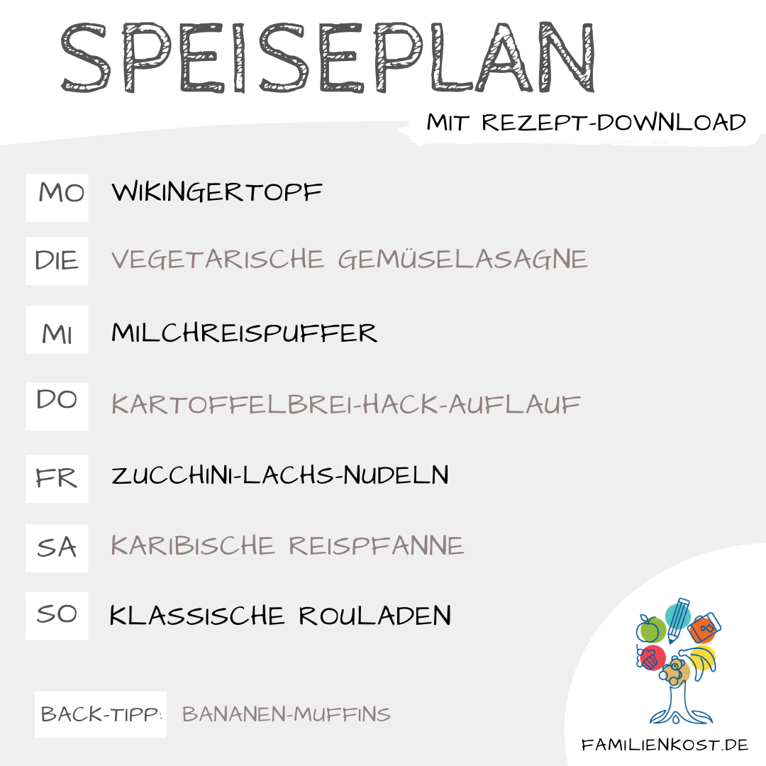 Wochenplan für die Familie mit Kind Wochenplan für die Familie mit Kind