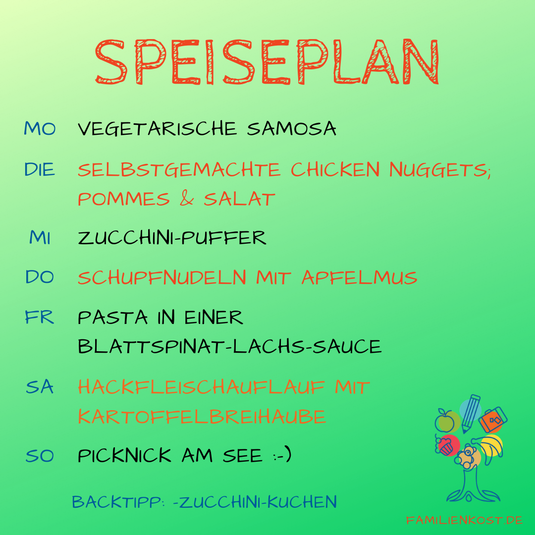 Wochenplan für die Familie mit Kind Wochenplan für die Familie mit Kind