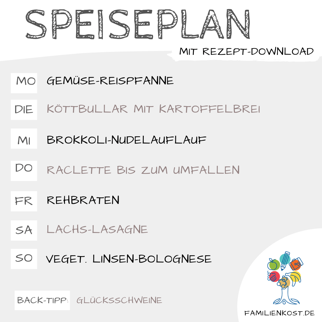 Wochenplan für die Familie mit Kind Wochenplan für die Familie mit Kind