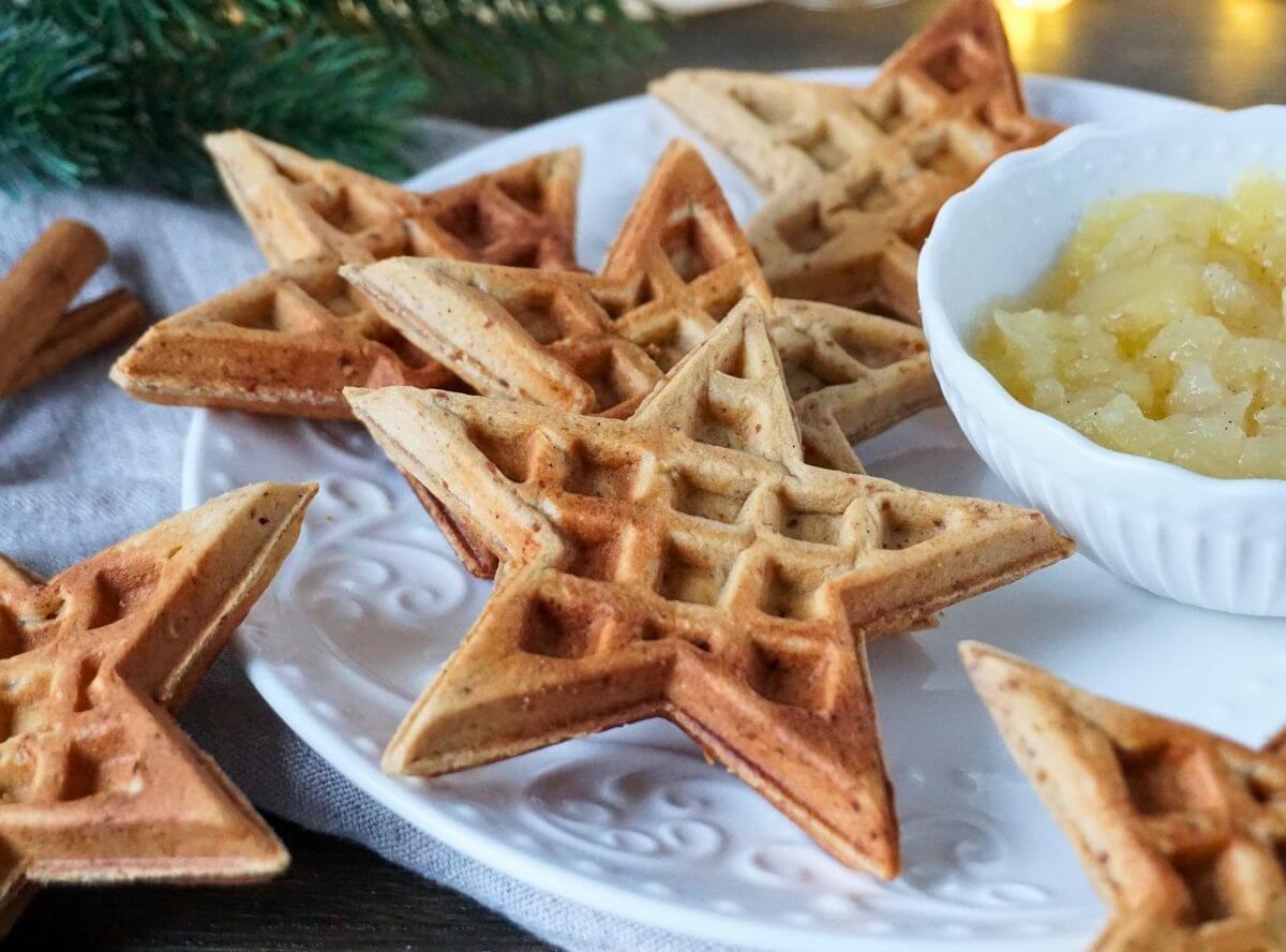 Spekulatius-Waffeln zu Weihnachten