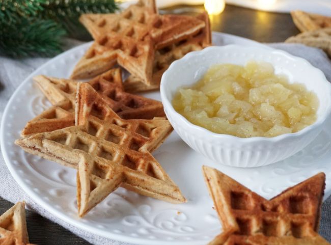 Spekulatius-Waffeln zu Weihnachten