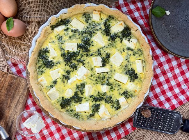 Spinat Feta Quiche