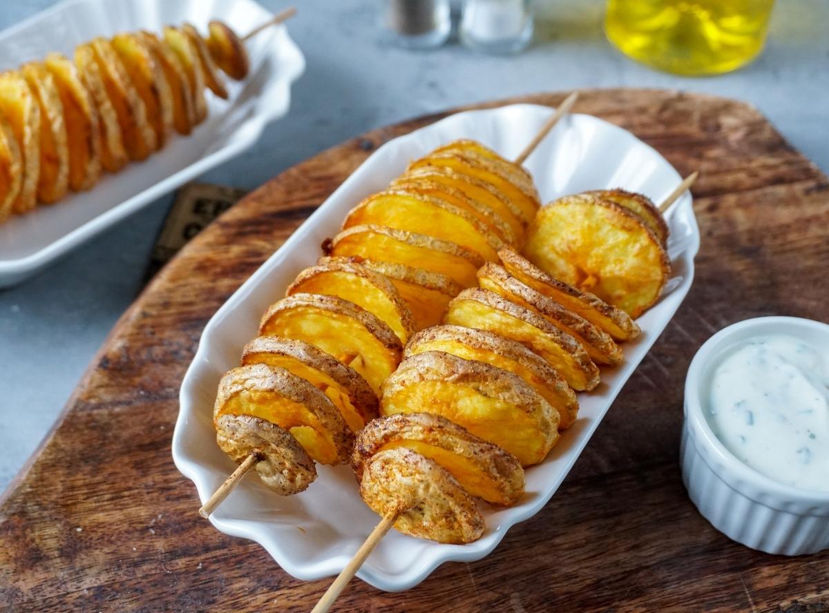 Spiralkartoffeln wie vom Weihnachtsmarkt Spiralkartoffeln wie vom Weihnachtsmarkt