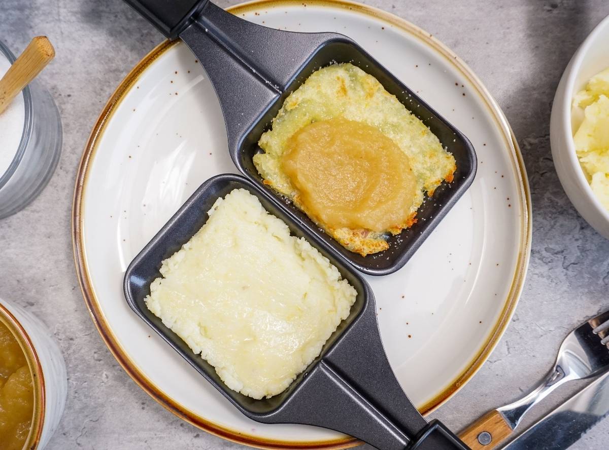 Süßes Kloßteig Raclette Pfännchen