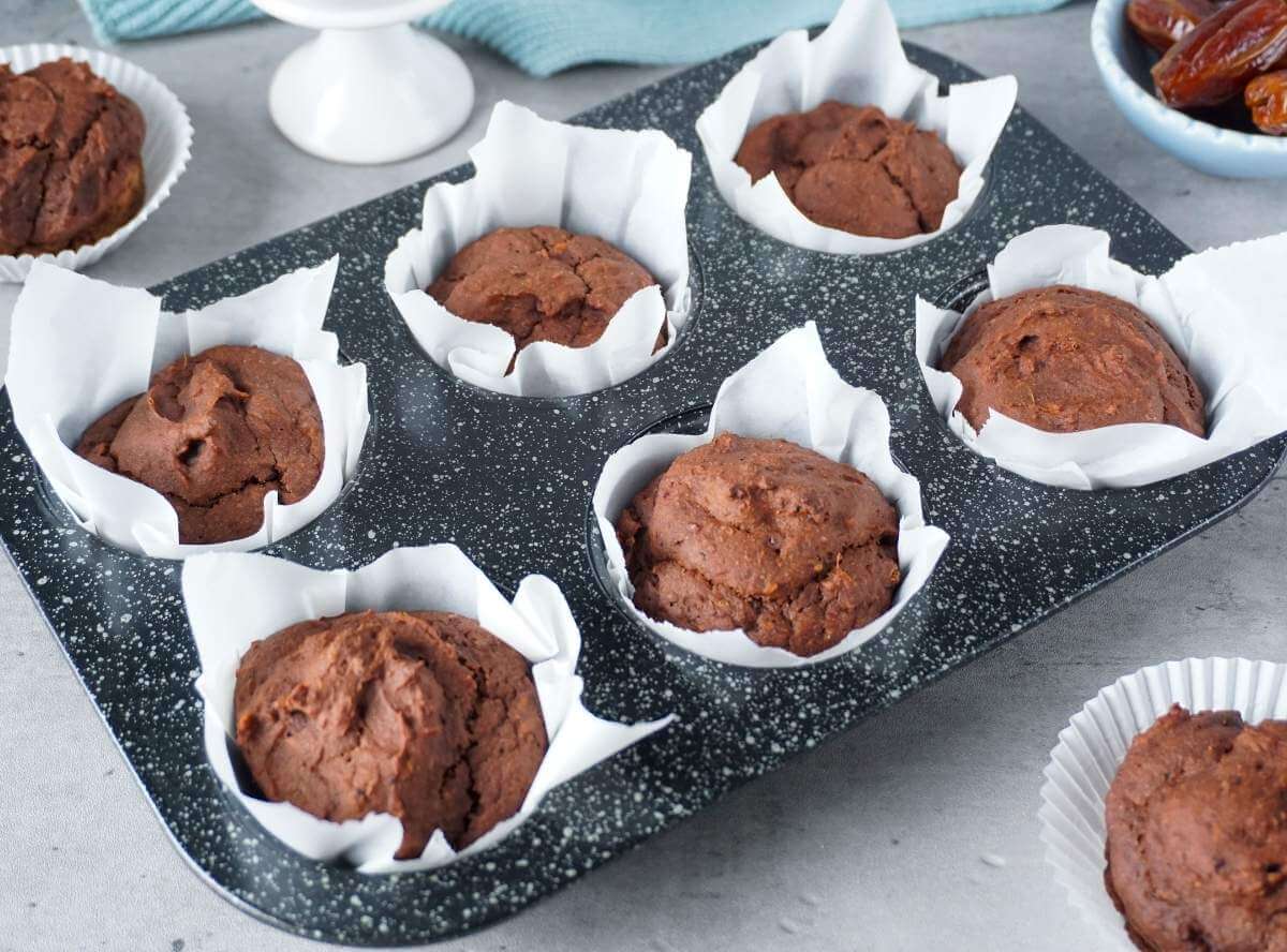 Süßkartoffel-Schoko-Muffins ohne Zucker