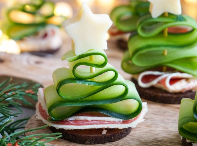 Tannenbaum Brot mit Gurke