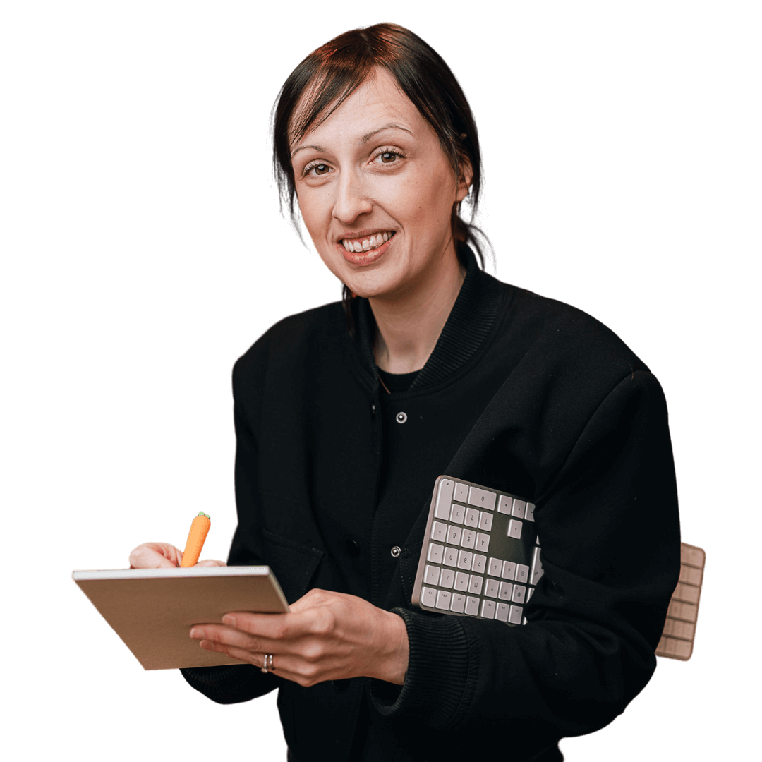 Marlene mit Tastatur