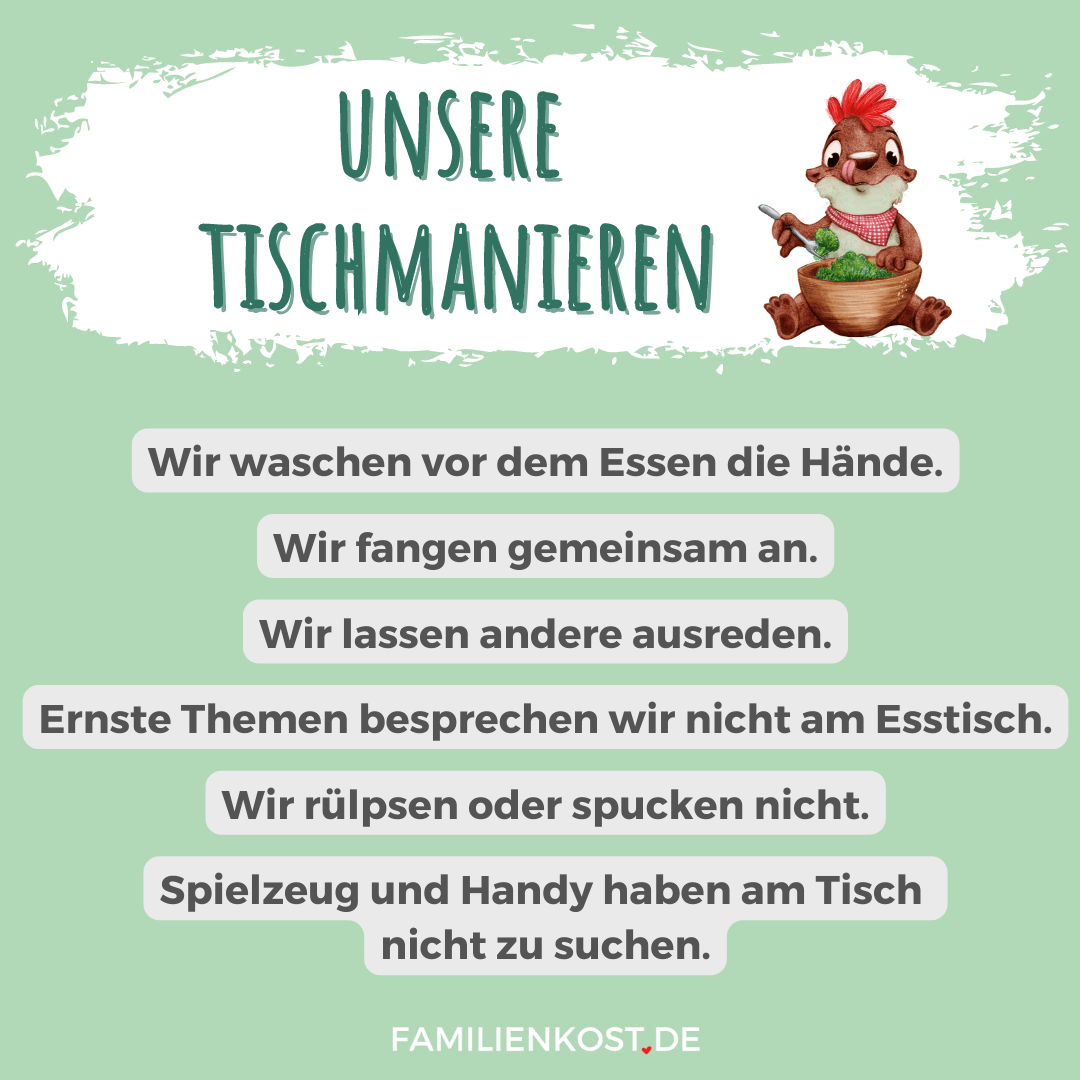 Tischmanieren zu Hause Tischmanieren zu Hause
