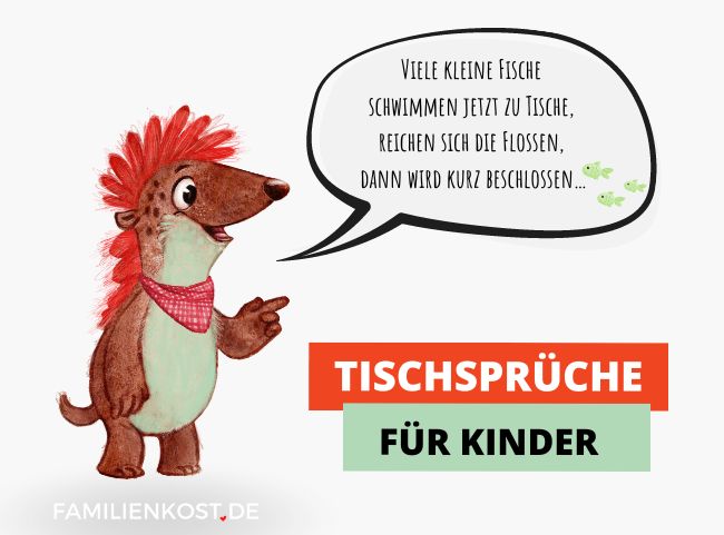 Tischsprüche für Kinder & Familie