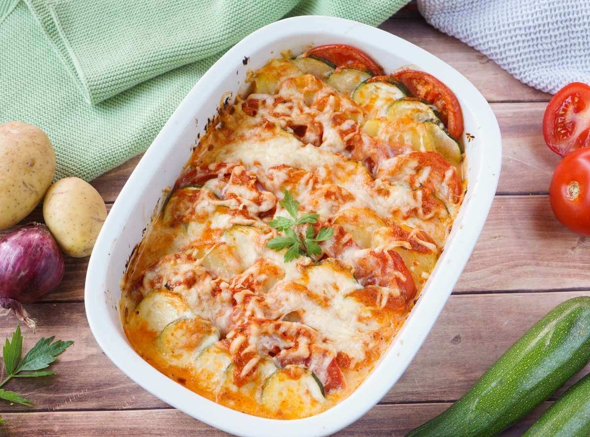 Tomaten-Zucchini-Kartoffel-Gratin
