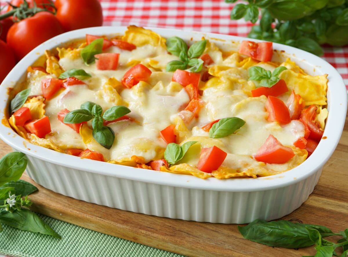 Tortellini Auflauf Tomate-Mozzarella