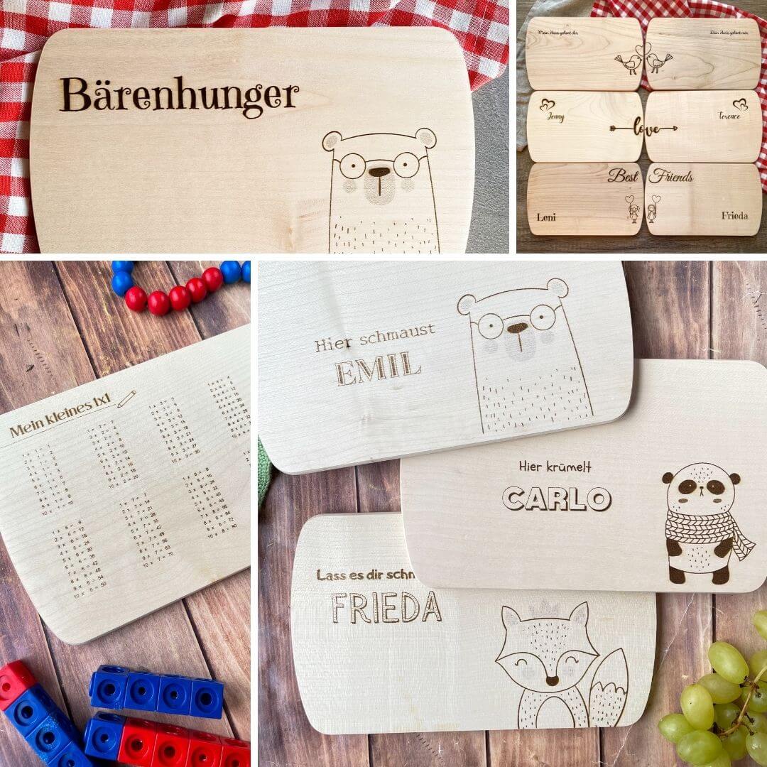 Geschenkidee Holzbrettchen personalisiert Geschenkidee Holzbrettchen personalisiert