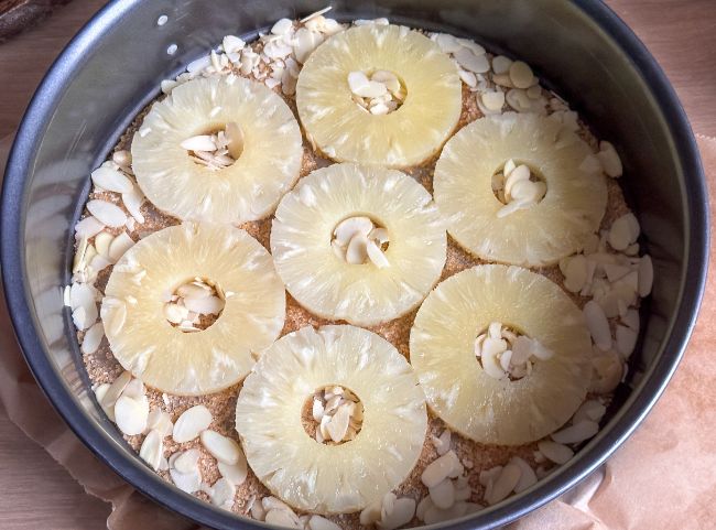 Upside Down Kuchen Ananas Boden