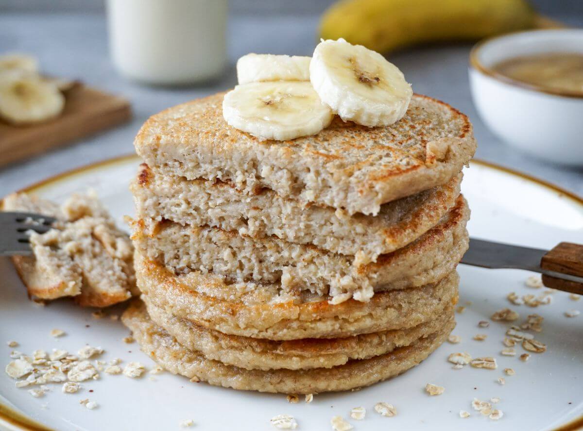 vegane Haferflocken Pancakes ohne Mehl vegane Haferflocken Pancakes ohne Mehl