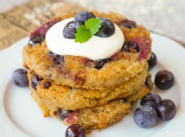 Vegane Pancakes mit Haferflocken