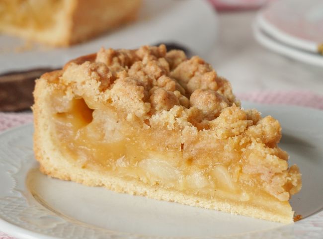 veganer Apfelkuchen Zimtstreusel