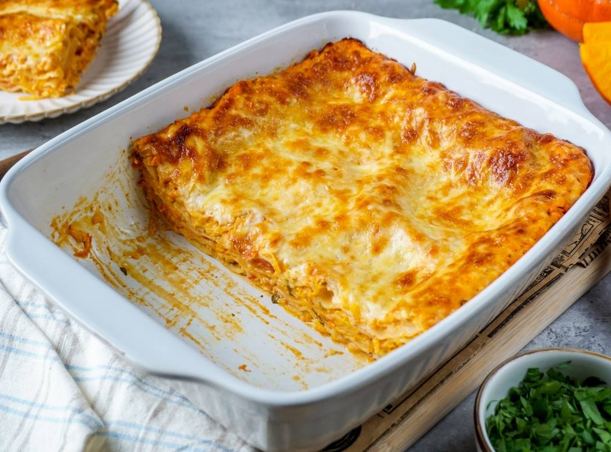 vegetarische Kürbislasagne