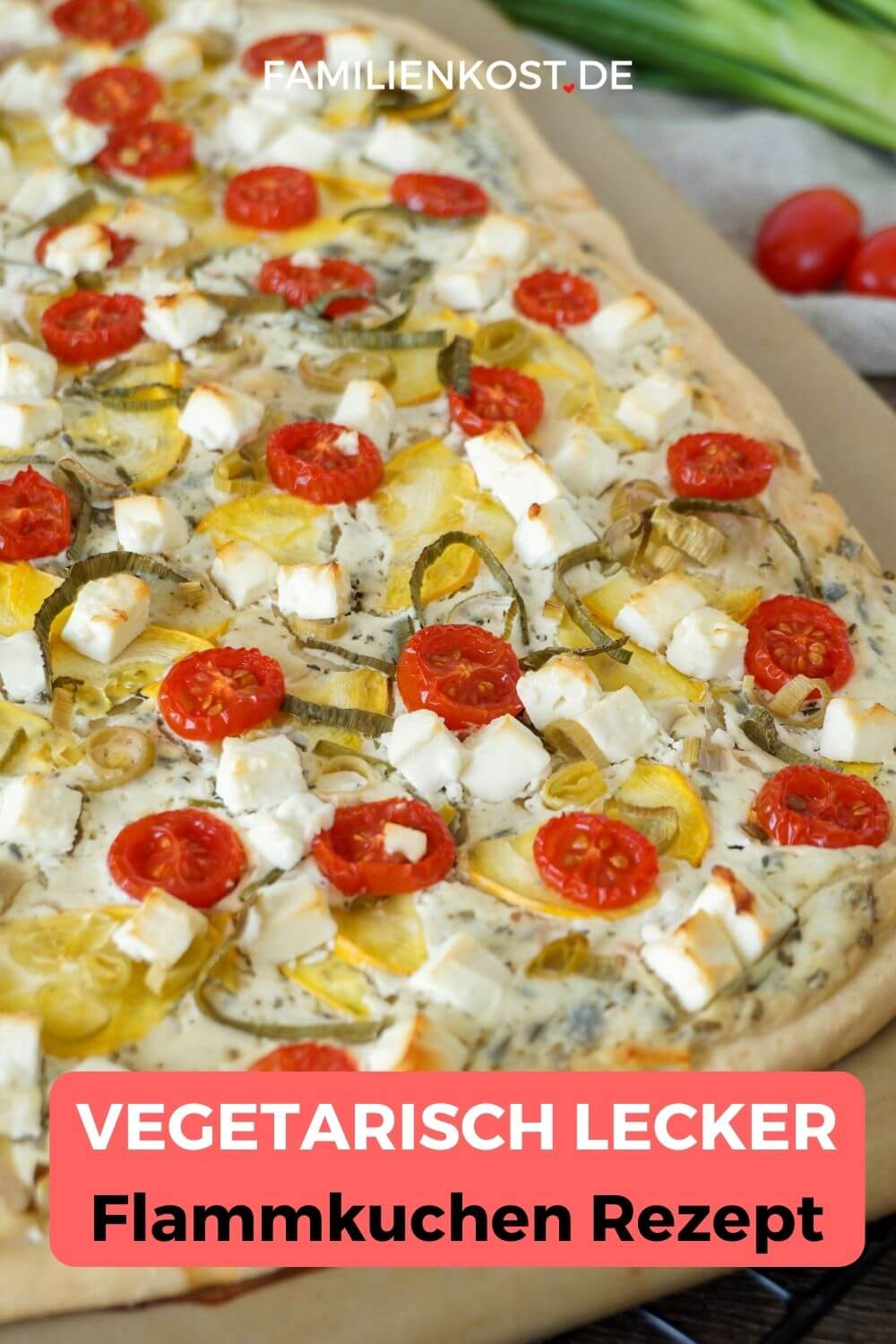 Vegetarischer Flammkuchen Vegetarischer Flammkuchen
