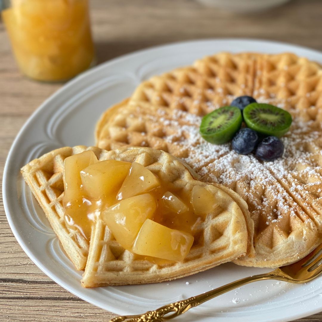 Waffeln mit Bananen backen Waffeln mit Bananen backen