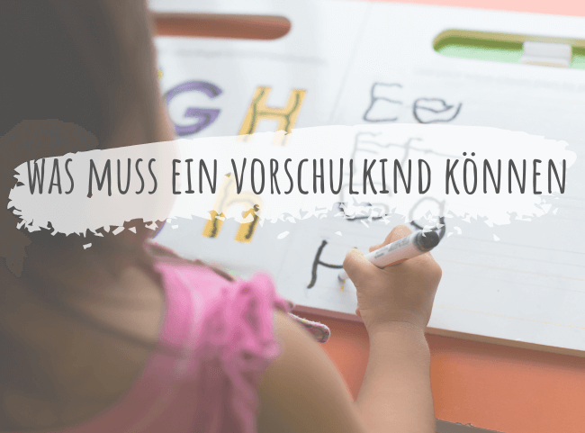 Was muss ein Vorschulkind können?