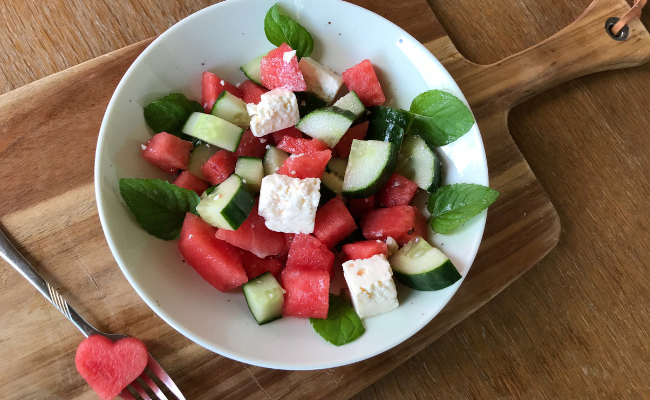 Wassermelonen-Feta-Salat Rezept Wassermelonen-Feta-Salat Rezept