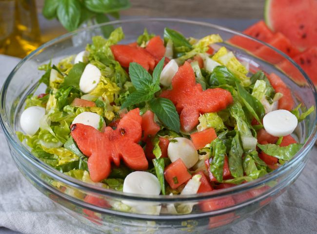 Wassermelone-Mozzarella-Salat