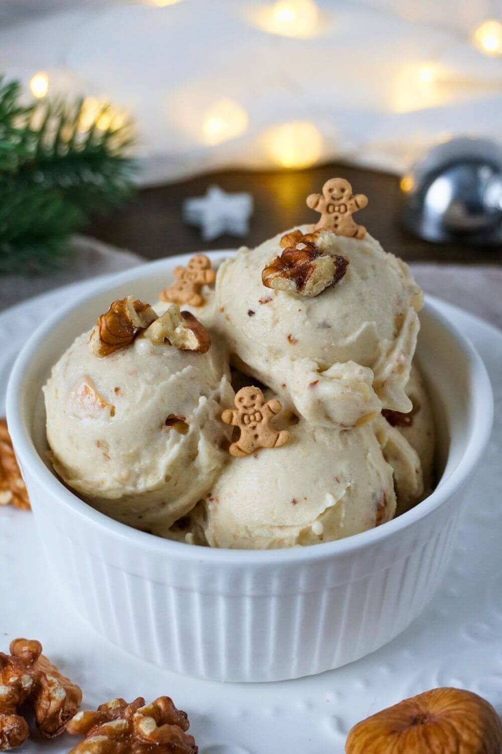 Weihnachtseis Rezept: Nicecream-Feige-Walnuss Weihnachtseis Rezept: Nicecream-Feige-Walnuss