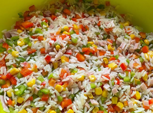 Reissalat Mit Mandarinen Schinken Und Paprika - Rezepte Suchen
