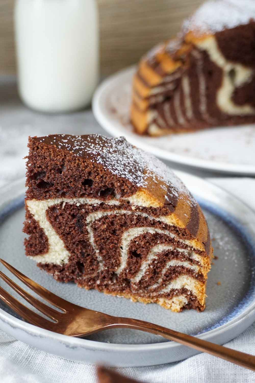 Zebrakuchen in der Heißluftfritteuse backen