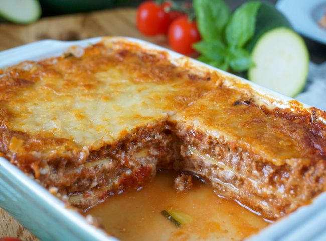 Zucchini Lasagne ohne Kohlenhydrate