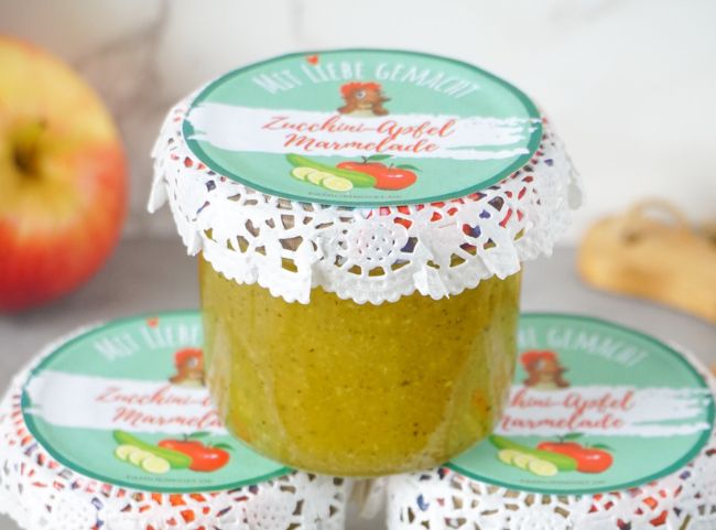 Zucchini Marmelade Etikett Zucchini Marmelade Etikett