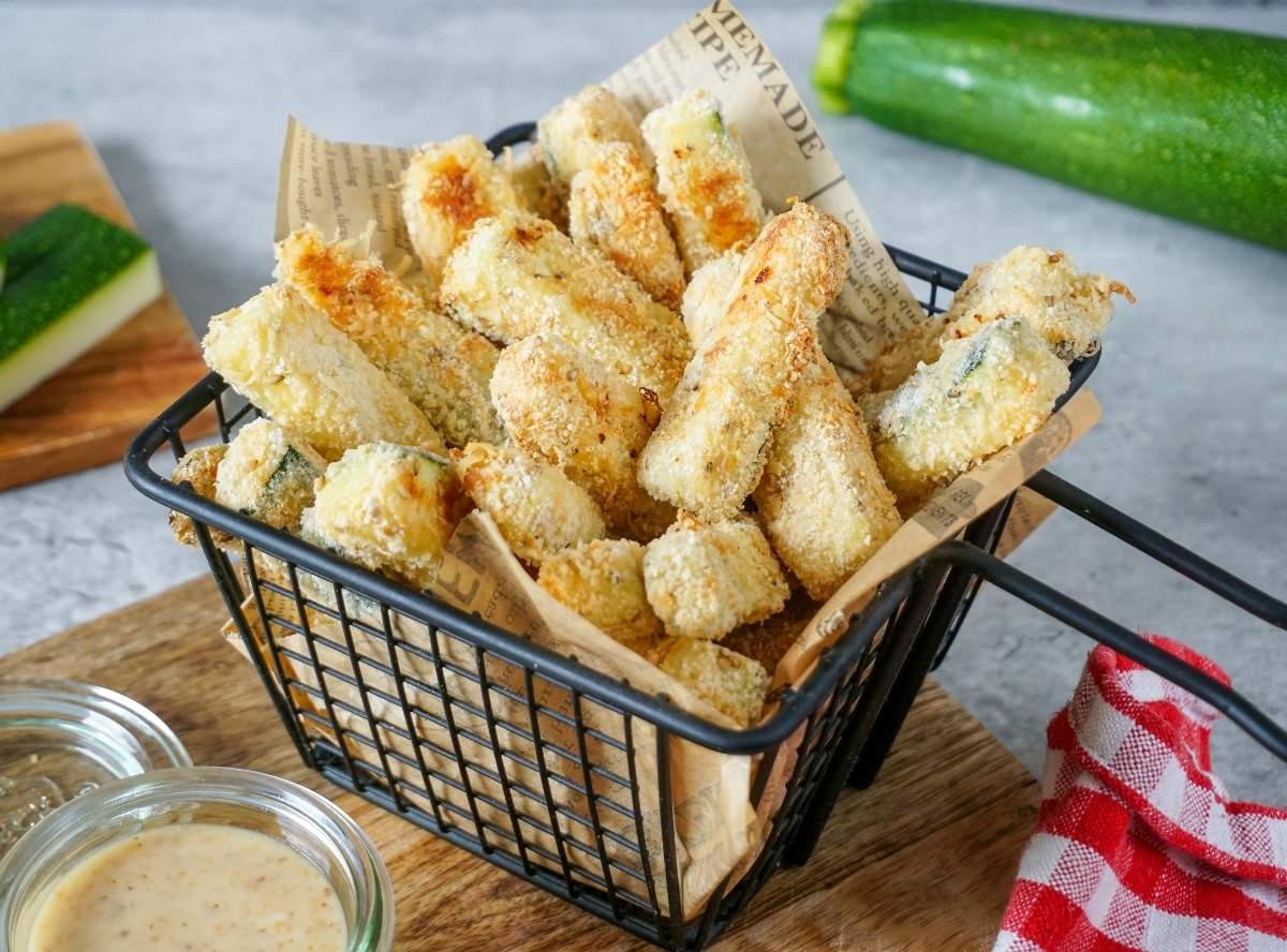 Zucchini Pommes mit Parmesan