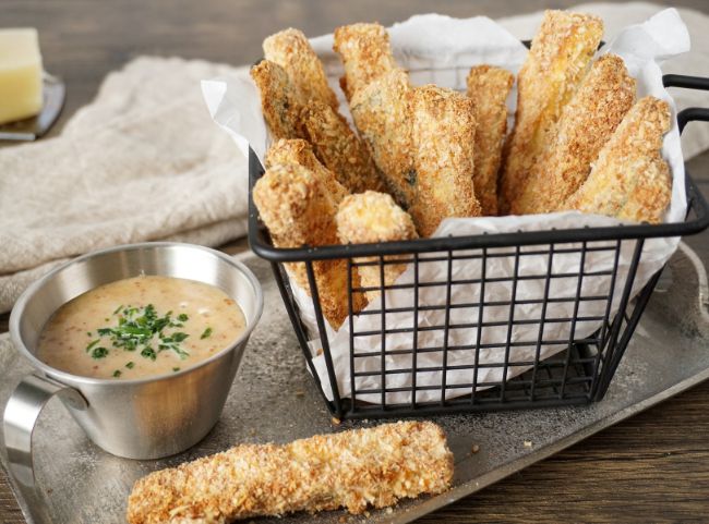 Zucchini Pommes mit Parmesan