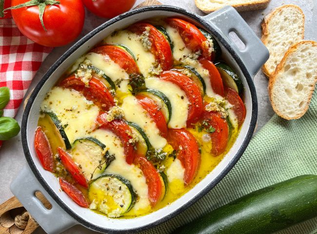 Zucchini-Tomaten-Gratin