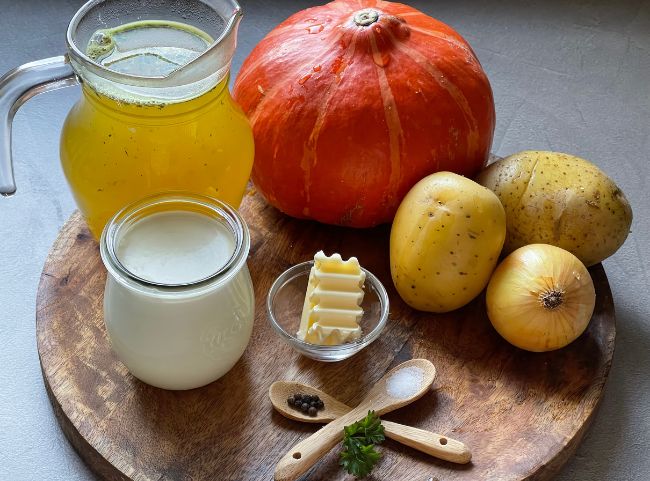 Zutaten Kürbiscremesuppe Rezept