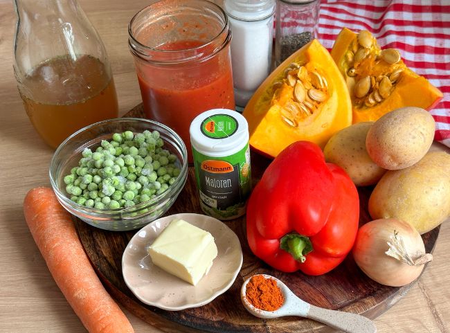 Zutaten Kürbisgulasch Rezept Zutaten Kürbisgulasch Rezept
