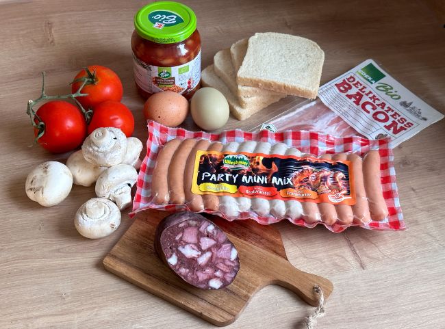 Zutaten typisch englisches Frühstück Rezept