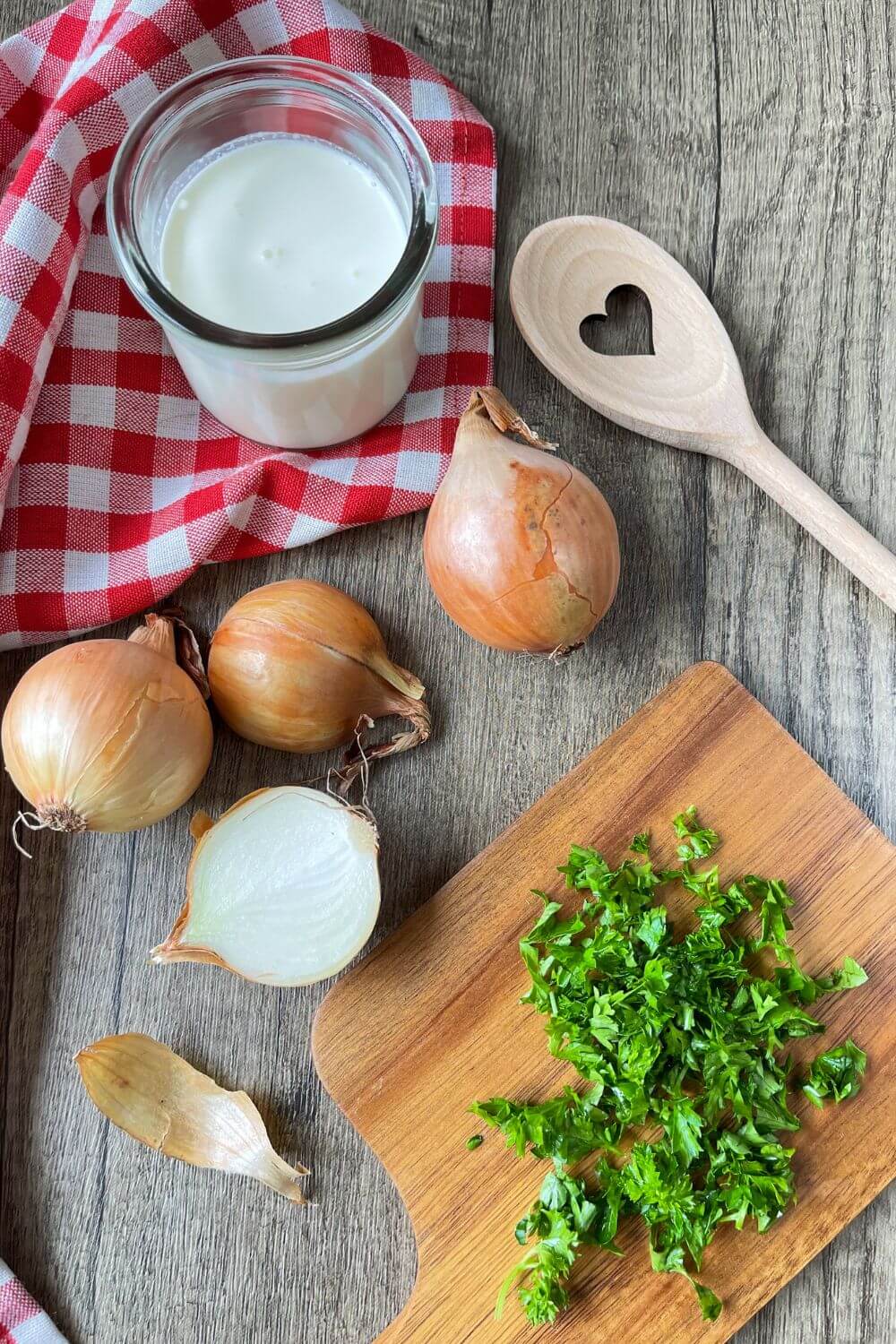 Zutaten Zwiebel Sahne Hähnchen