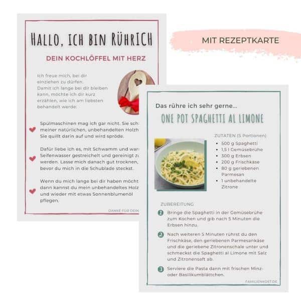 Kochlöffel Rührich mit Rezeptkarte