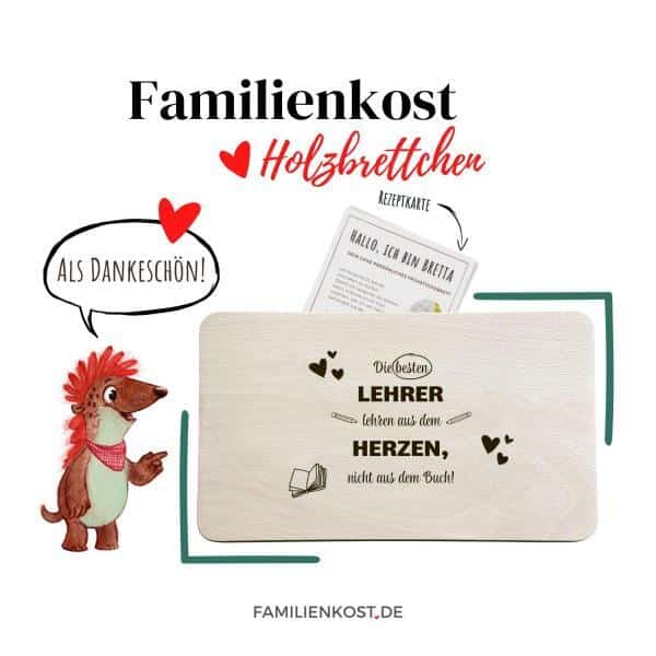 Holzbrettchen Dankeschön Lehrer