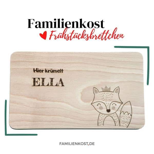 Personalisiertes Frühstücksbrettchen aus Holz