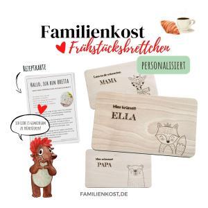 Personalisiertes Frühstücksbrettchen aus Holz - Produktbild