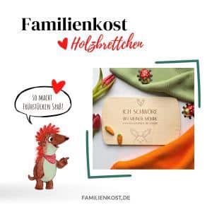 Holzbrettchen von Familienkost