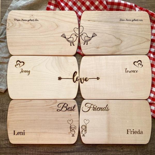 Holzbrettchen für zwei
