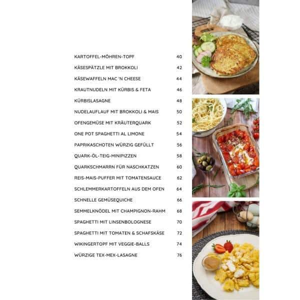 Mein Familienkochbuch - vegetarisch - Inhalt
