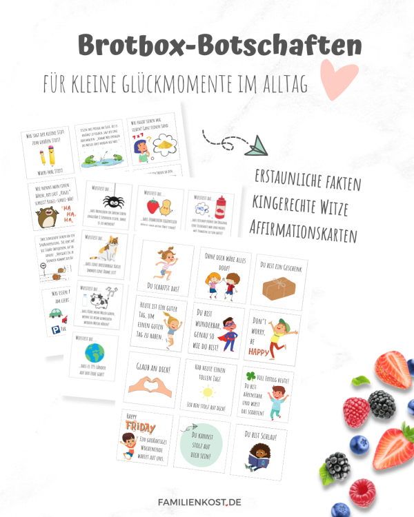 Brotbox-Botschaften für Kinder