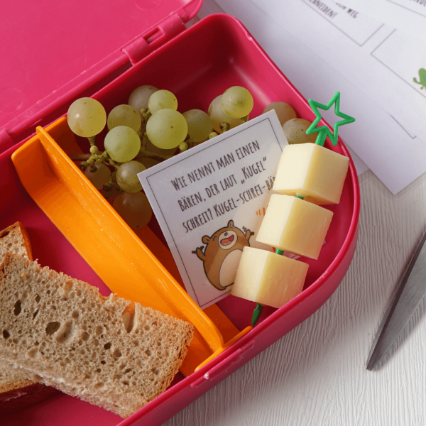 Brotbox-Botschaften für Kinder zum Ausdrucken – Set Funny